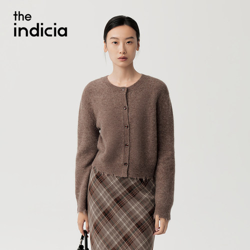 indiciaF2D5KS458C专柜正品标记女装开衫气质吊牌价989