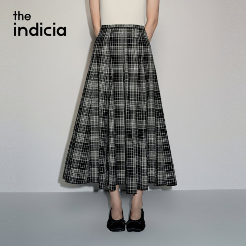 the indiciaL2C6QZ231Z专柜正品标记女装格子裙子吊牌价799