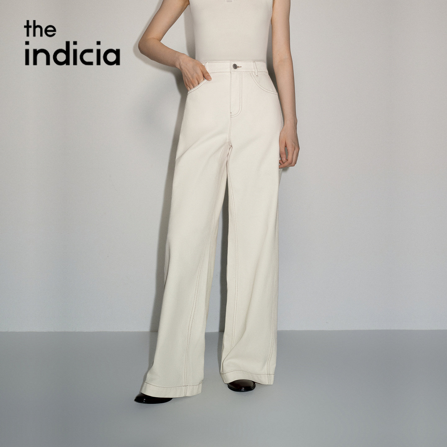 the indiciaL2A6NK039-1专柜正品标记女装牛仔裤显瘦气质吊牌699