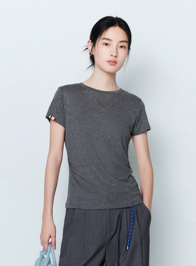 indiciatheL2A6TX010专柜正品标记女装通勤百搭T恤吊牌价399