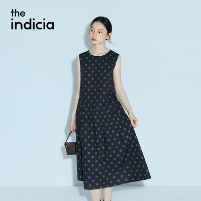 indiciatheL2B6LQ133专柜正品标记女显瘦气质A字连衣裙吊牌799