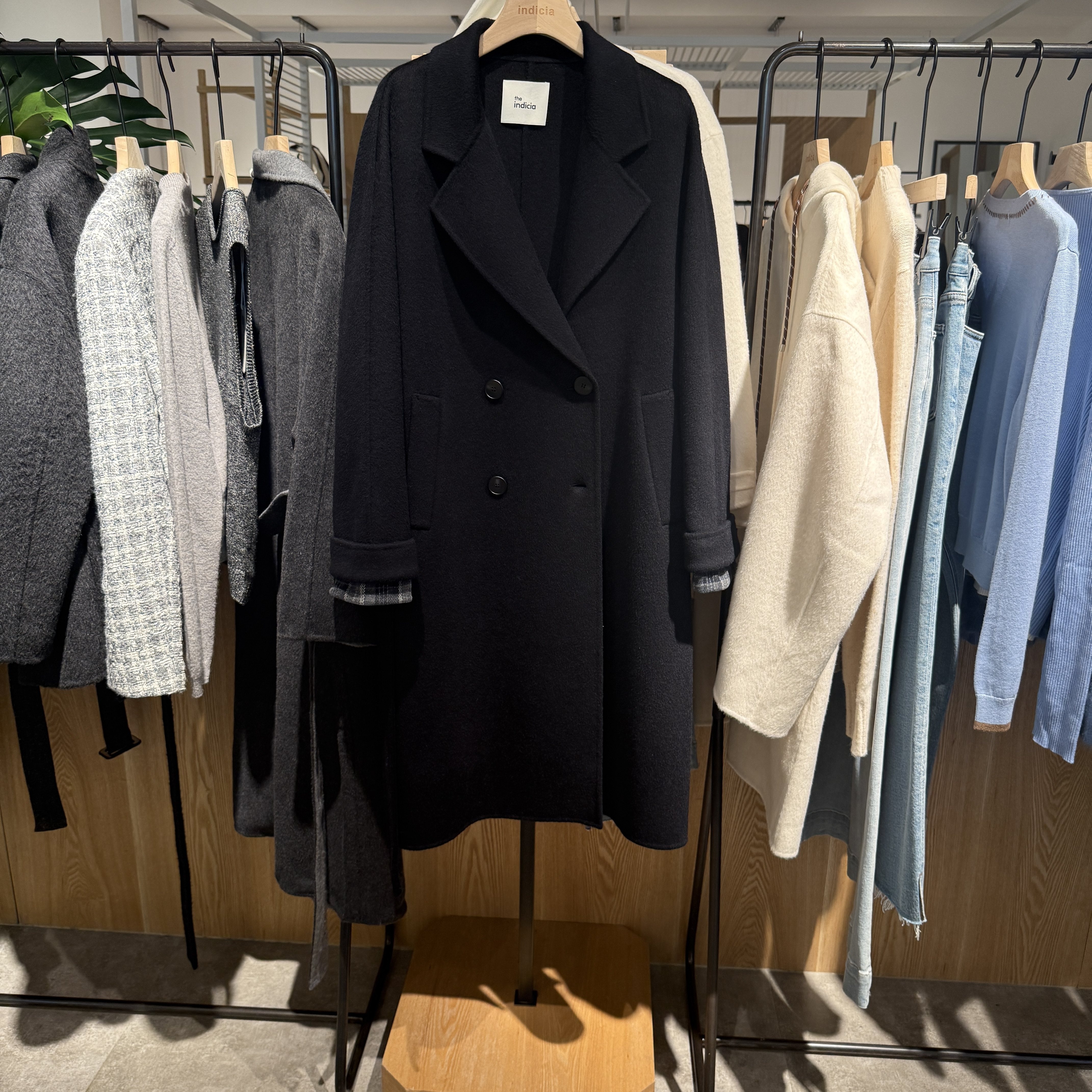 indiciatheL2D5DY261专柜正品标记女装百搭毛呢大衣外套吊牌2789