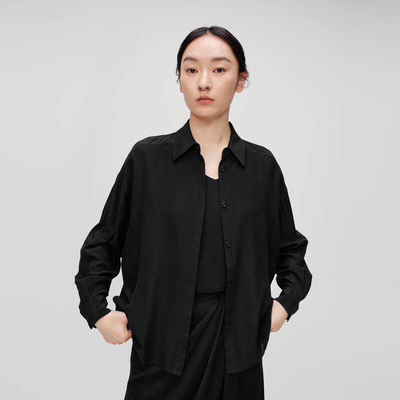 indicia6B404CS211N专柜正品标记女装桑蚕丝优雅长袖衬衫吊牌1189