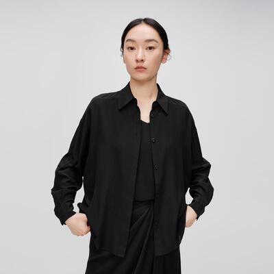 indicia6B404CS211N专柜正品标记女装桑蚕丝优雅长袖衬衫吊牌1189