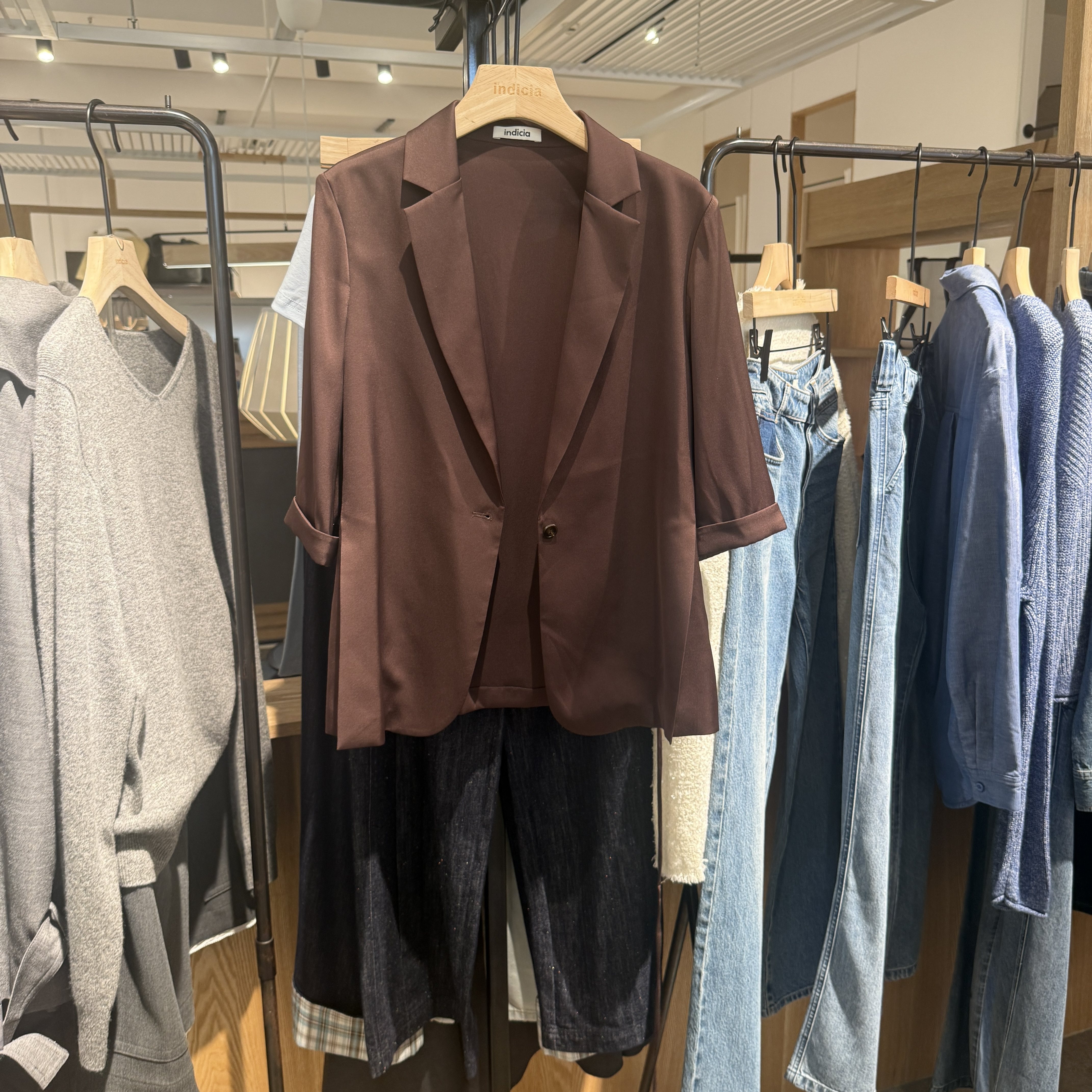 indicia6B405XZ275C专柜正品标记女装简约通勤西装外套吊牌价1589