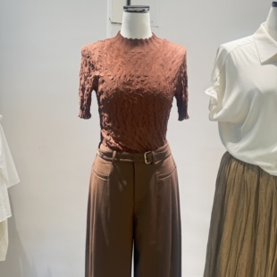 吊牌价539 褶皱肌理感针织衫 indiciaF2C4ZZ448C专柜正品 标记女装