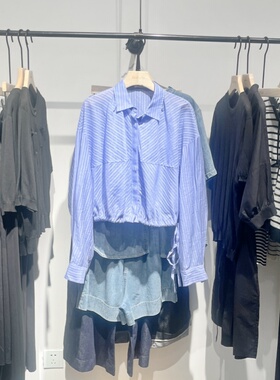 Indicia6B404CS228F专柜正品标记女装宽松轻薄外套衬衫吊牌价739