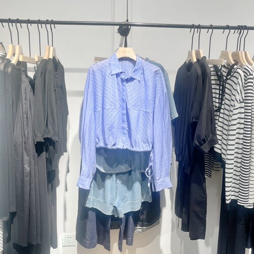 Indicia6B404CS228F专柜正品标记女装宽松轻薄外套衬衫吊牌价739