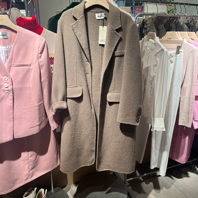 indicia3D110DY433专柜正品标记女装冬款双面羊毛外套吊牌价2789