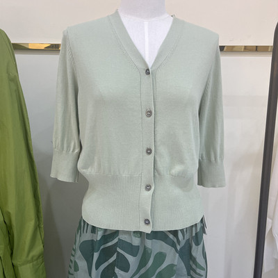 indicia5B305KS142专柜正品标记女装夏V领针织开衫上衣吊牌价599