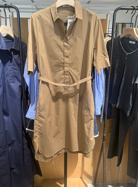 Indicia6B404LQ232C专柜正品标记简约衬衫连衣裙收腰吊牌价1089