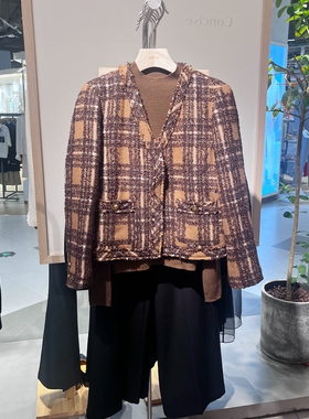 indicia5D311DY607F专柜正品标记女装绵羊毛毛呢外套吊牌价1289