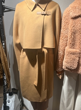 indicia4D209DY390专柜正品标记女装羊绒驼色呢子大衣吊牌价2989