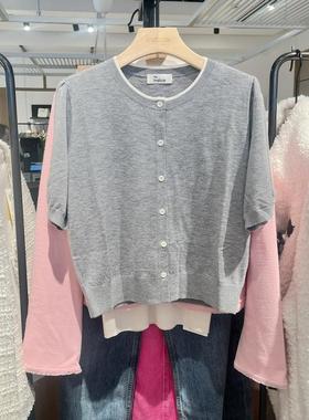 IndiciaTHEL2B5SY032专柜正品标记女装百搭通勤短袖上衣吊牌价599