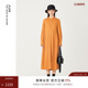 单排扣连衣裙女 式 AUM噢姆冬季 意橙小立领收腰衬衫
