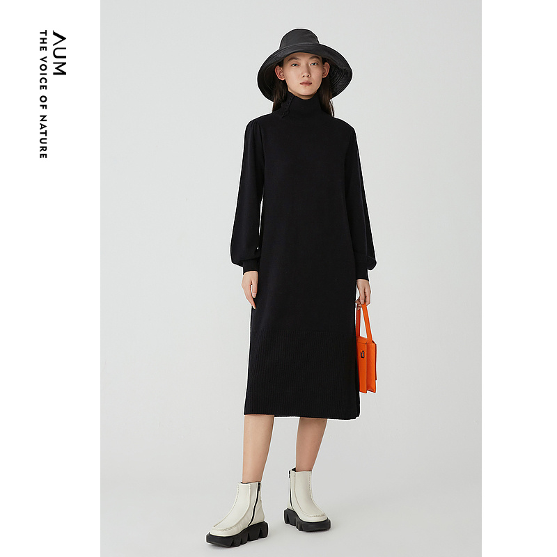 AUM优雅百搭连衣裙羊毛22