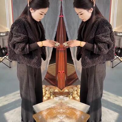 韩版宽松显瘦加厚仿羊羔毛上衣