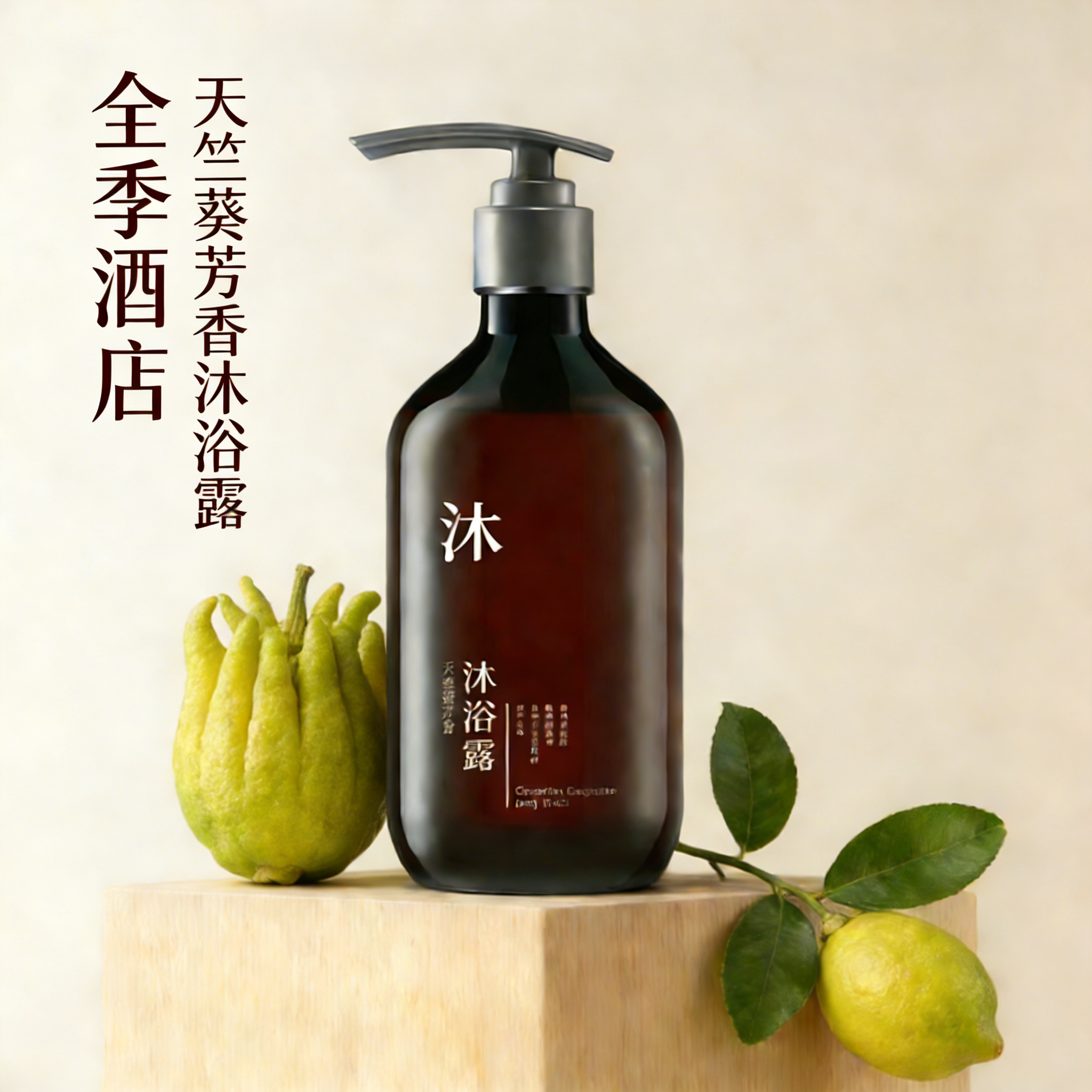 全季酒店新款质心天竺葵芳香沐浴露男女士洗澡沐浴液淡雅清香香皂