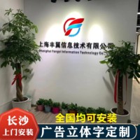 长沙安装公司招牌前台形象墙logo墙背景墙定制水晶字亚克力字定做