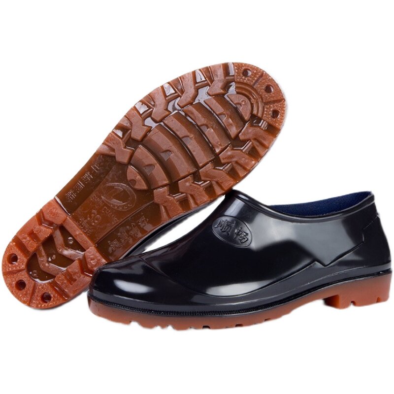 NON-SLIP CONSTRUCTION SITE RUBBER SHOES MENS RAIN BOOTS THICKENED AND HEIGHTENED RICE PLANTING RUBBER BOOTS COW TENDON BOTTOM WATERPROOF HIGH-CUT LABOR PROTECTION RAIN BOOTS
