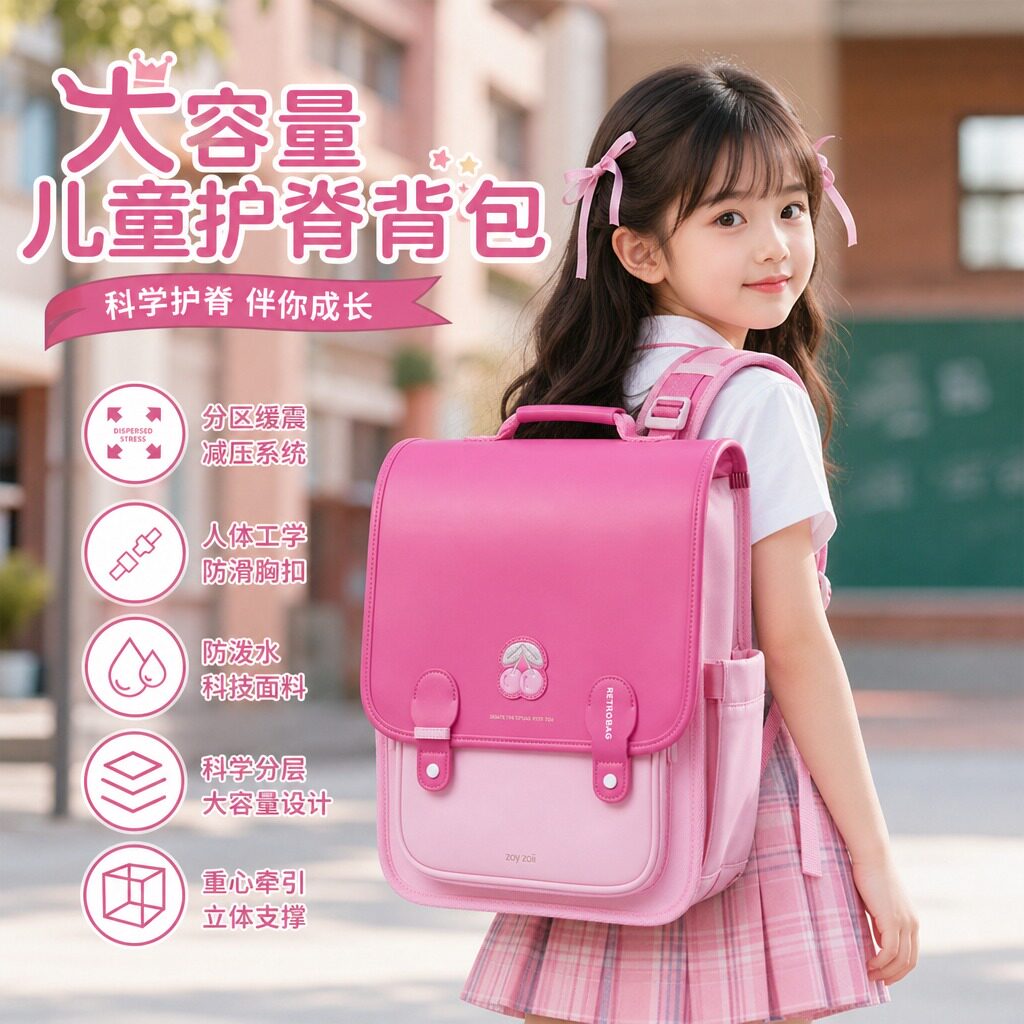 小学女孩1到3年级减重双肩书包
