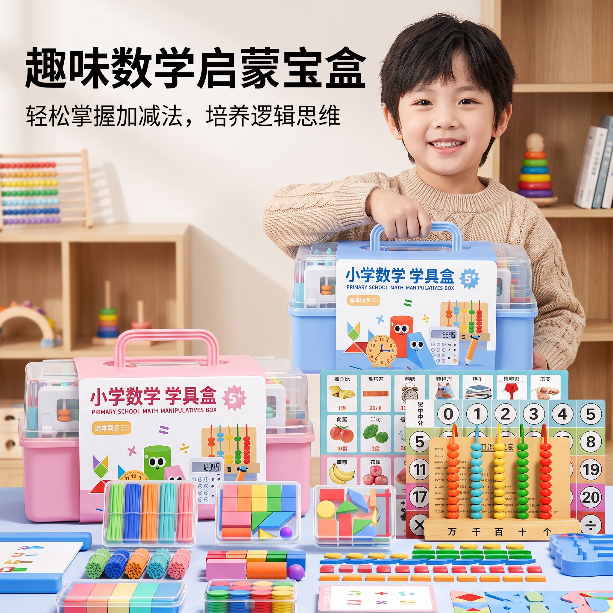 蒙氏早教教具小学一年级数学启蒙