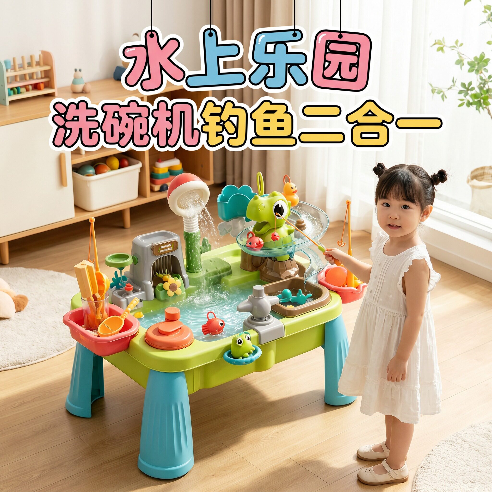 儿童水上乐园仿真洗碗机玩水玩具