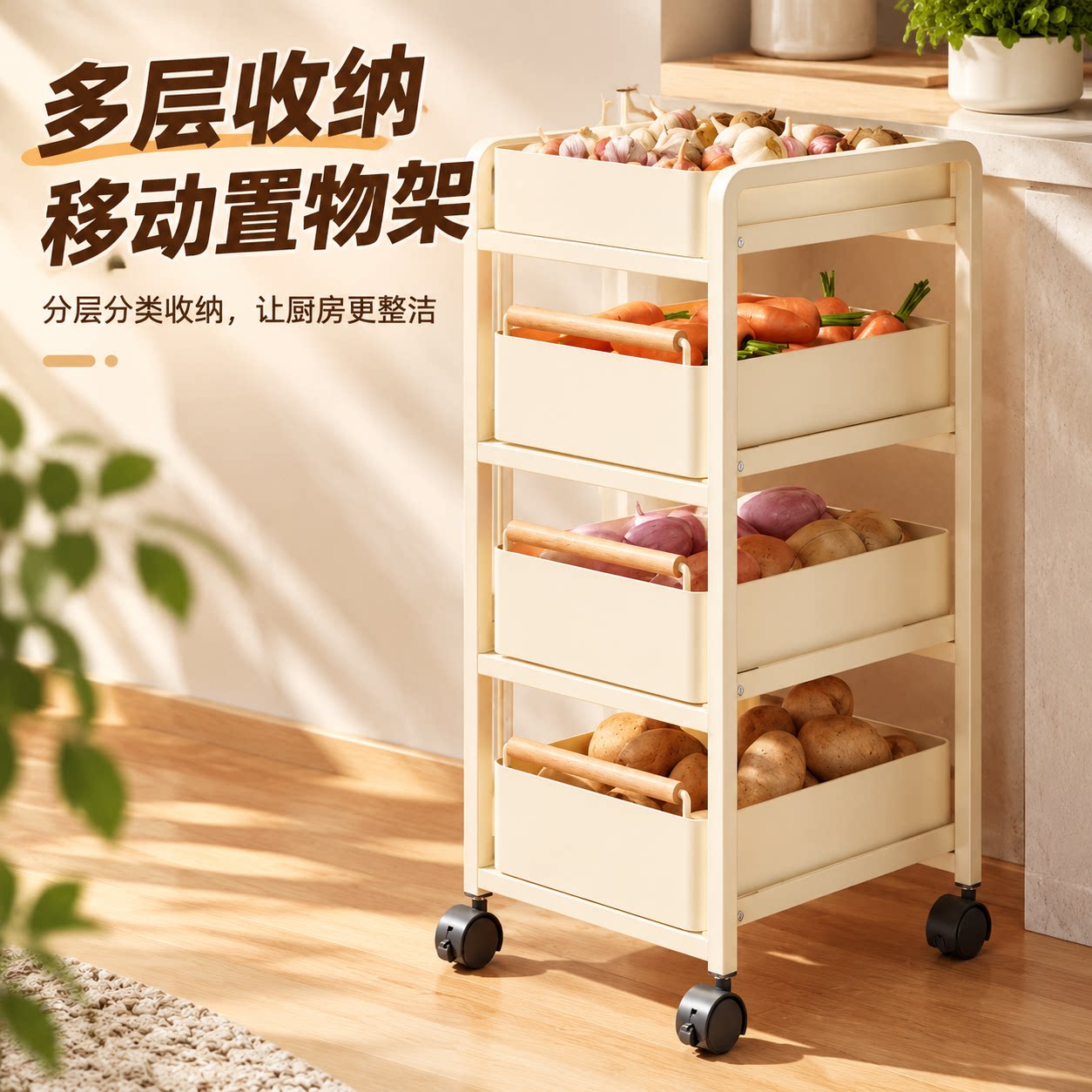 厨房储物筐置物架果蔬摆放收纳篮