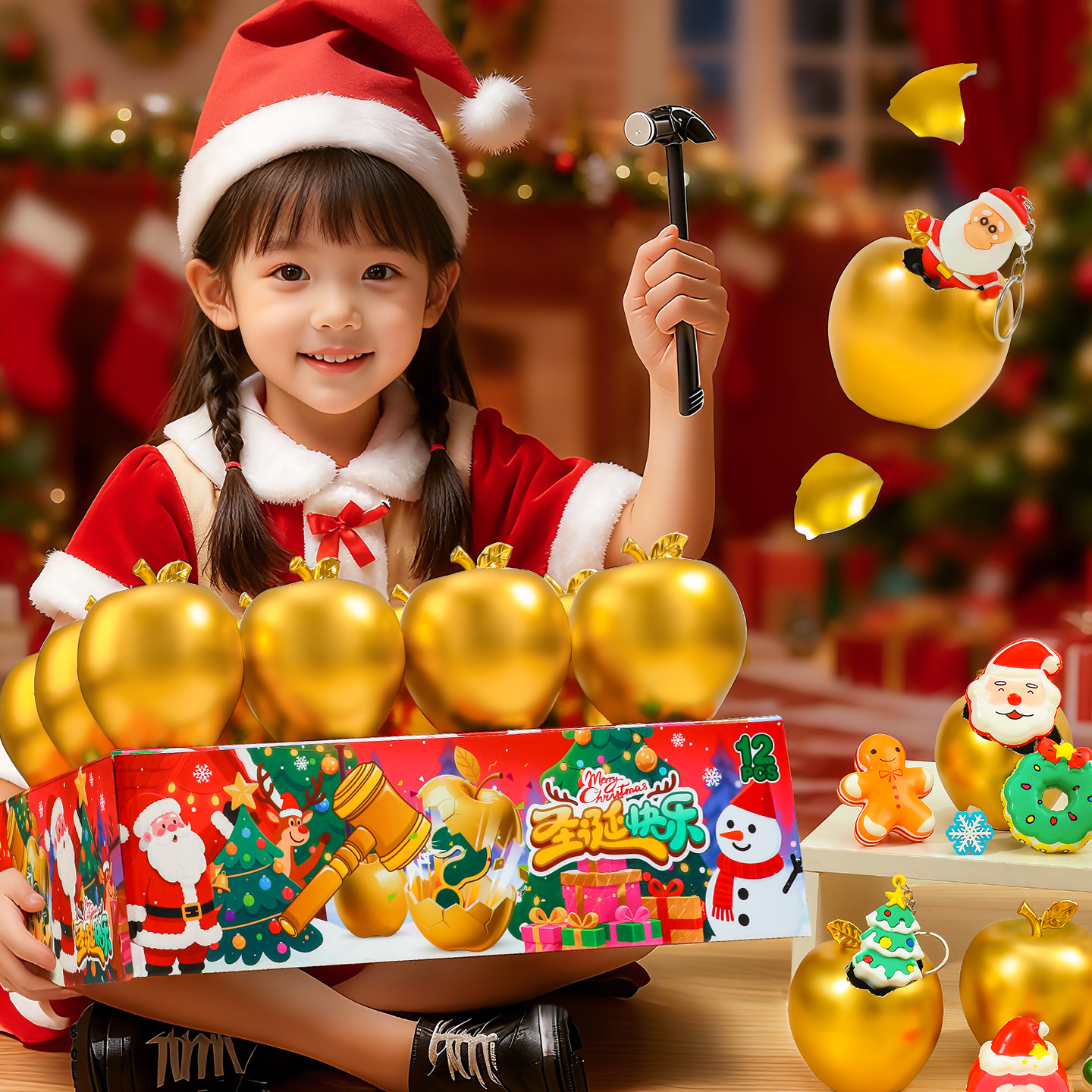 圣诞节布置装饰儿童生日氛围感