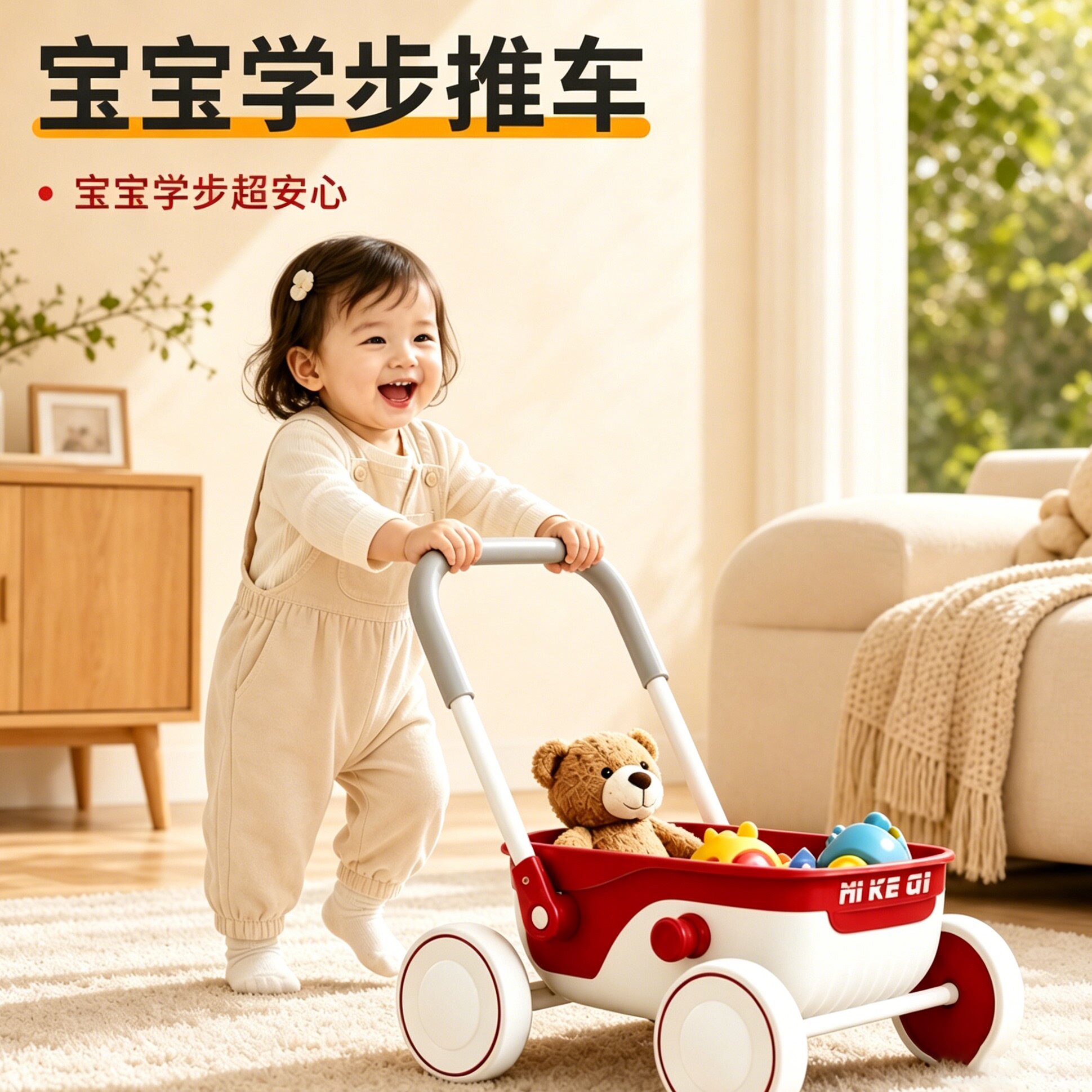 婴儿学步手推购物车玩具