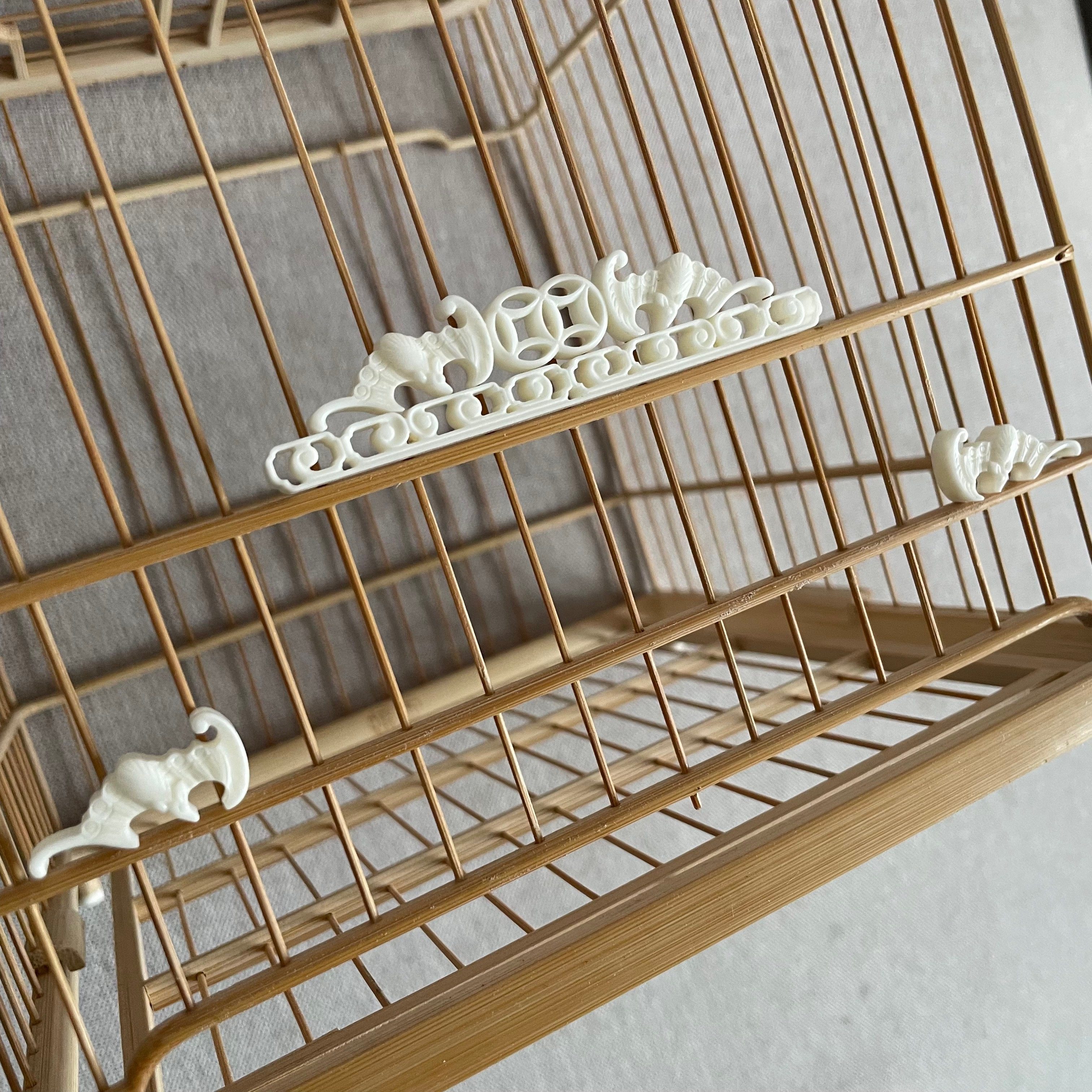 南方绣眼鸟亮板笼牛骨鸟笼配件门花蝙蝠福在眼前分体式可打孔定制