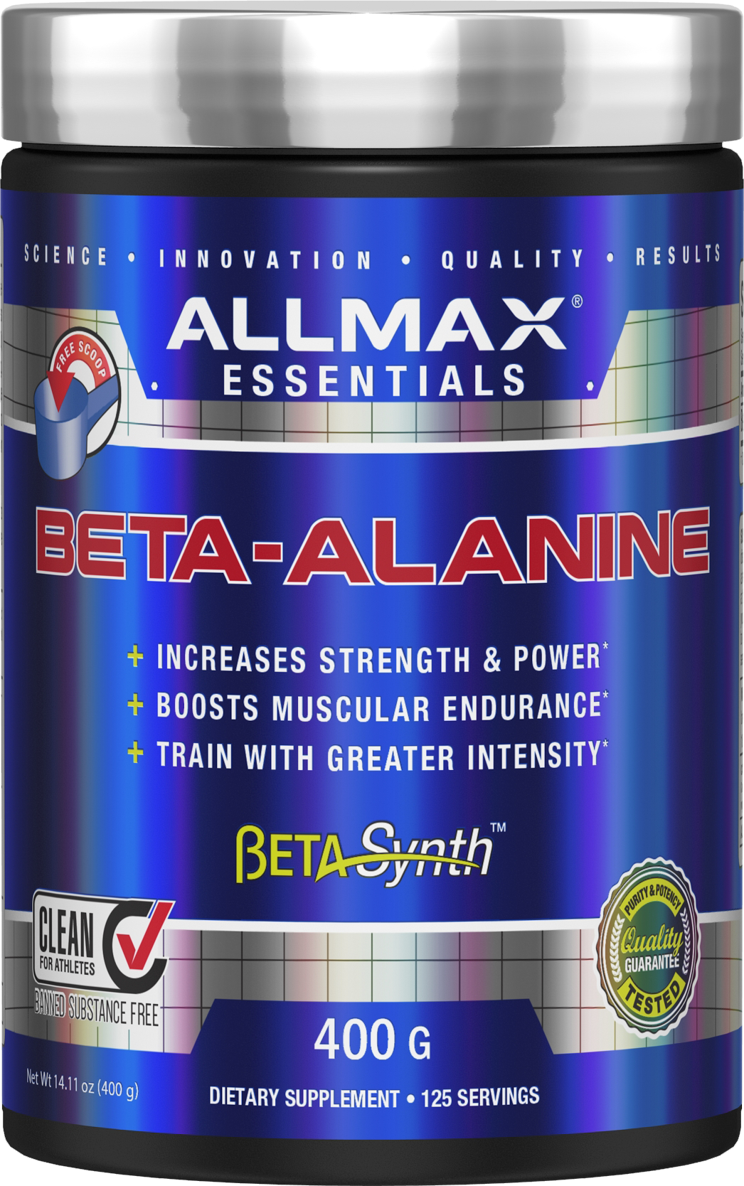 ALLMAX丙氨酸粉400克运动健身补剂增肌氮泵耐力 Beta-alanine