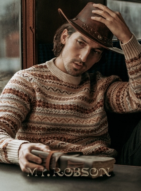 MT.Robson费尔岛羊毛套头衫毛衣 圆领美式针织复古男女重磅加厚款