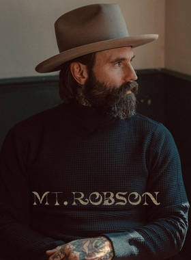 MT.Robson针织高领重磅厚实美式复古长袖圆领T恤美式工装高密度