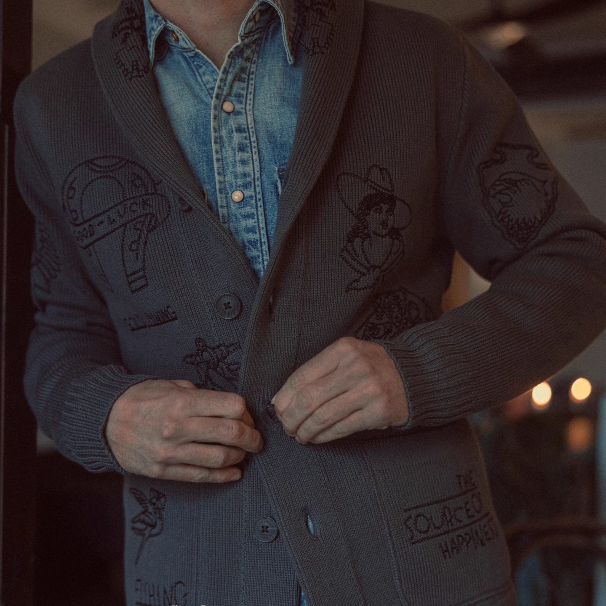 刺绣限定款开衫纯棉重磅