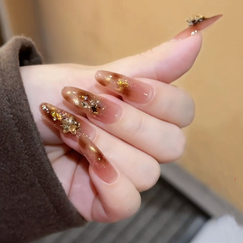 金秋琥珀美甲批发4344