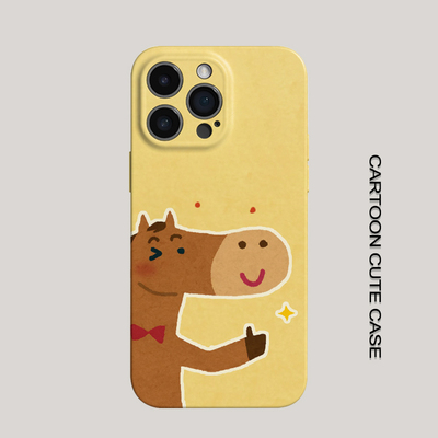 苹果iPhone卡通小马可爱菲林硬壳手机保护套全包精孔趋势色适用华为mate80promax苹果16/15/15/13pro磨砂软壳