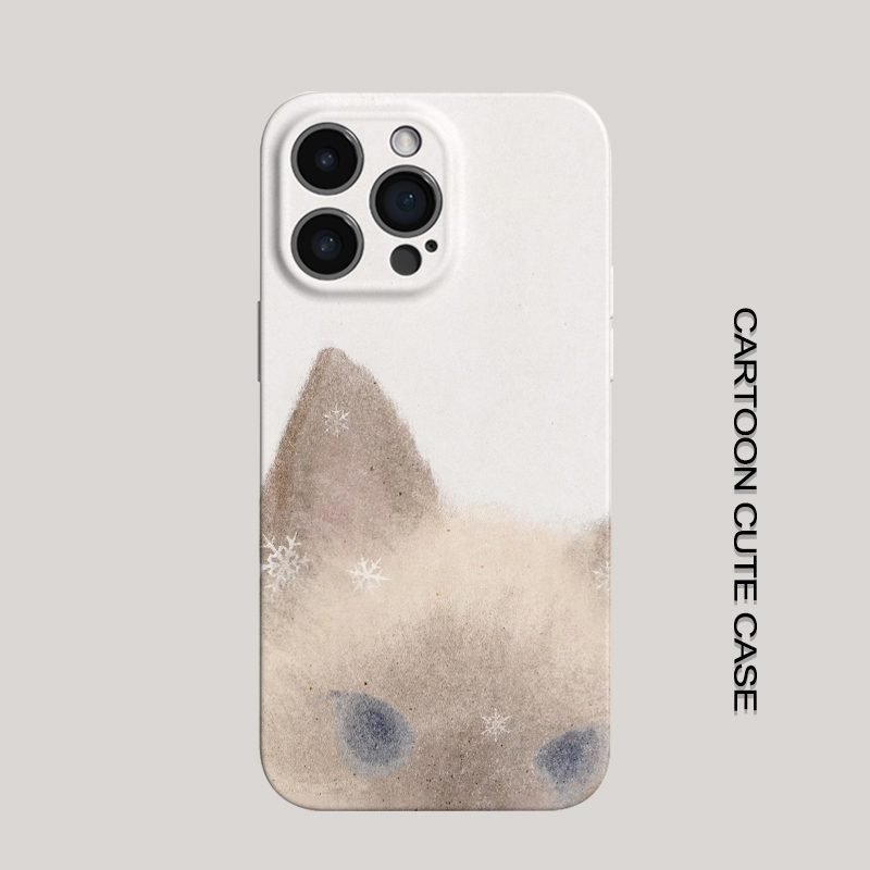 卡通猫咪iPhone17手机壳苹果硬壳全包菲林可爱女款磨砂保护套适用于华为Mate60OPPOReno荣耀X70红米K60小米17