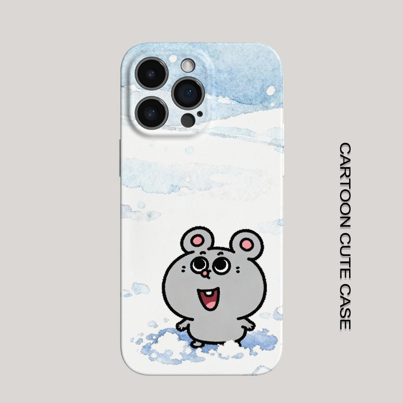 适用iPhone17Promax保护套可爱大鼠卡通16promax手机壳15pro个性14plus女生12磨砂11高级16plus苹果12provivo