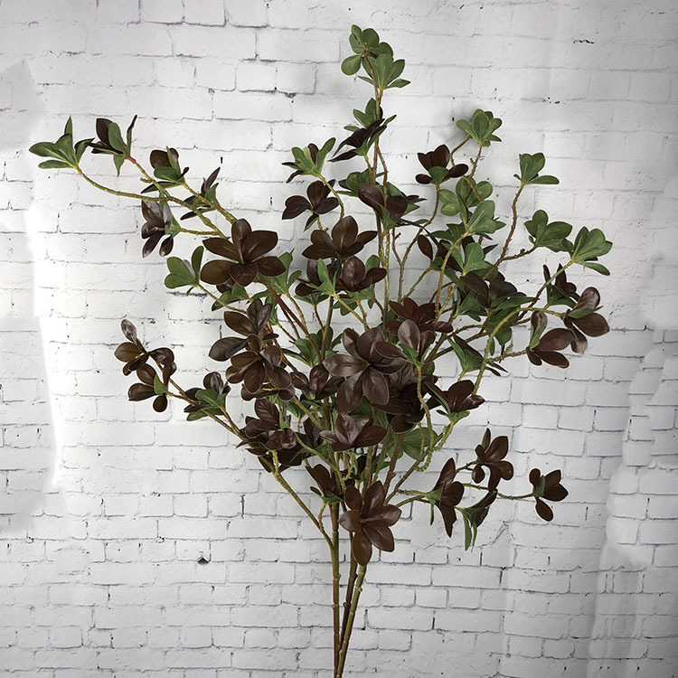 仿真花 七星叶单枝软胶叶酒店家居餐厅橱窗婚庆落地花卉装饰工艺
