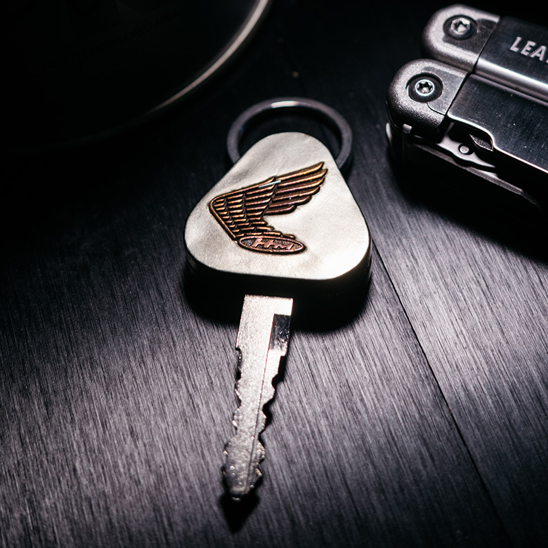福禄车库复古创意钥匙头适用幼兽钥匙壳套铝合金机车钥匙头