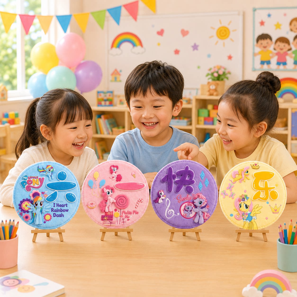 六一儿童节桌面氛围布置摆件立牌kt板幼儿园教室场景装饰拍照道具