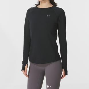 T恤修身 安德玛女装 Crew长袖 4.0 圆领加绒运动服舒适内搭 Base