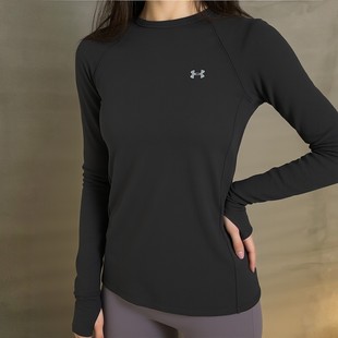 冬季 3.0训练健身休闲上衣连指长袖 Crew t恤 Base 安德玛女装