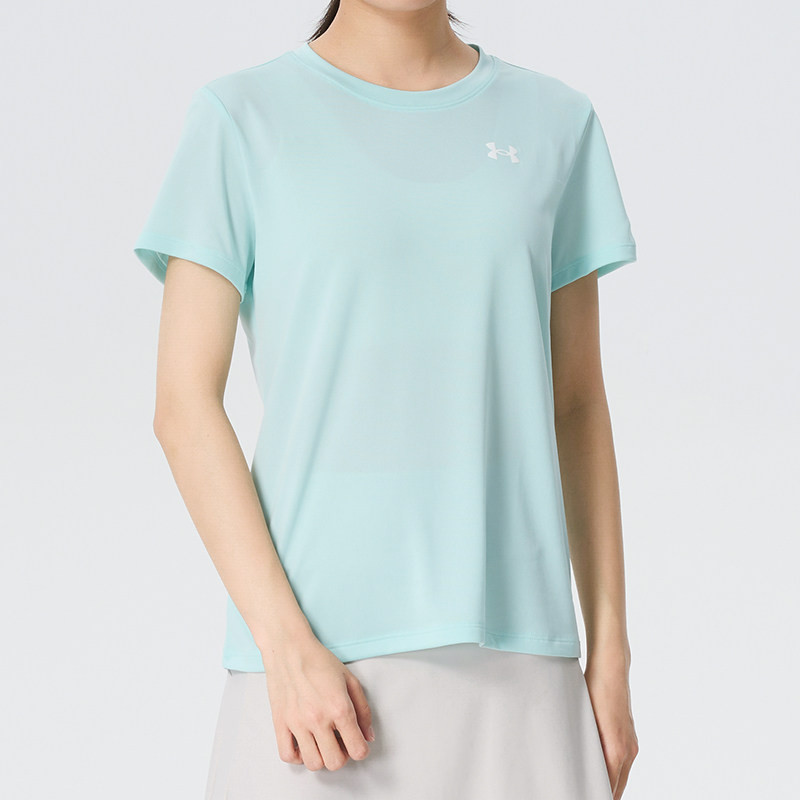 UA安德玛跑步短袖女装夏季新款圆领半袖透气T恤休闲运动服1384231