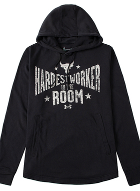 UA安德玛连帽卫衣男装春季休闲训练服运动上衣健身套头衫 13704