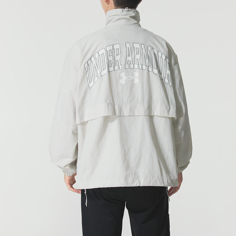 安德玛针织夹克男装秋季休闲运动上衣健身训练服 1387995