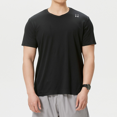 安德玛UA官方黑色训练短袖2026春季新款男士运动服透气T恤6001829
