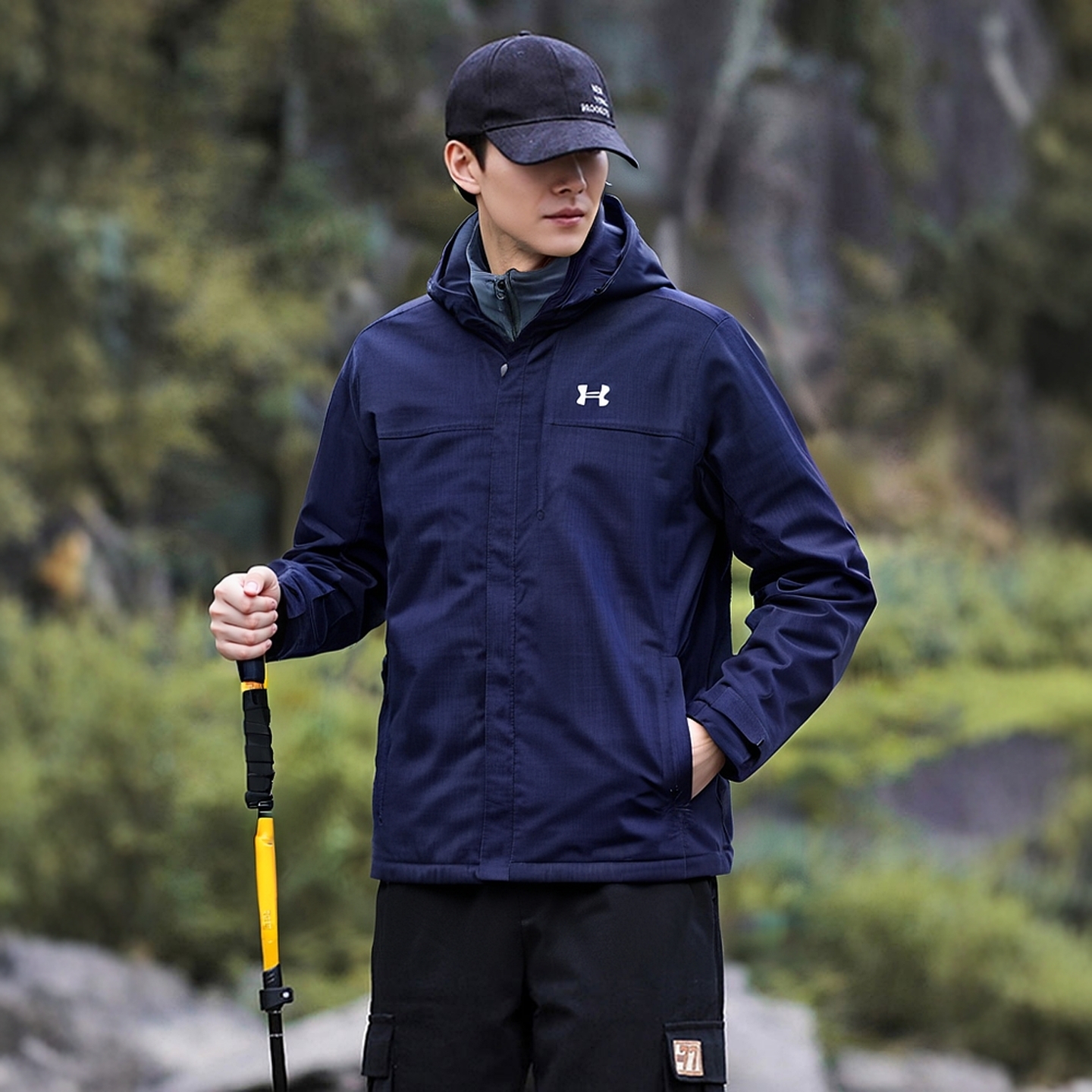 安德玛男子三合一外套夹克