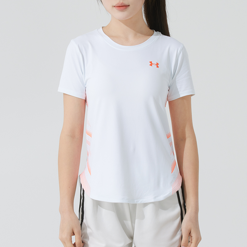 安德玛短袖女装 春夏运动T恤女时尚休闲服跑步健身训练透气圆领